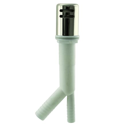 Westbrass Air Gap Kit W/ Standard Brass Cap in Polished Nickel D200-05